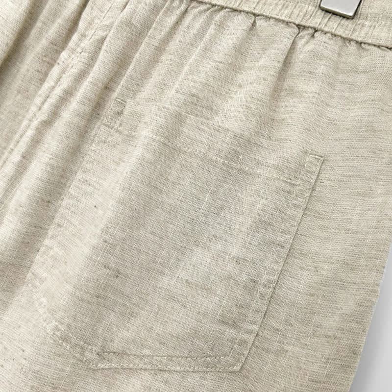 Buddha Stones Lässige, minimalistische Herren-Shorts mit Kordelzug und Taschen für den Sommer - image 14