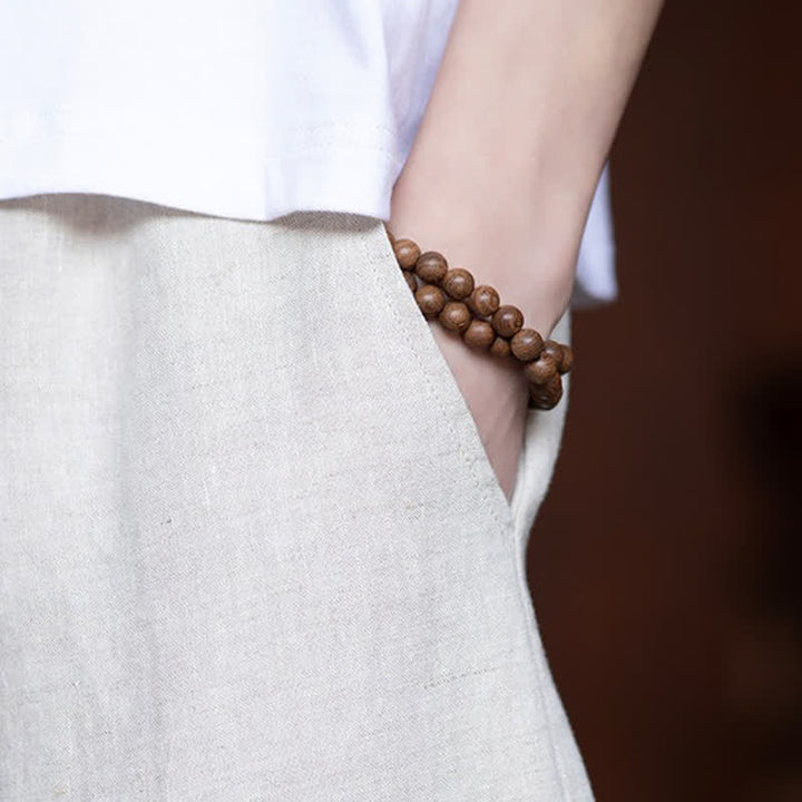 Buddha Stones Lässige Vintage-Sommerhose mit Kordelzug und elastischem Bund, einfarbig, knöchellang, Herrenhose, schmal zulaufend - image 9