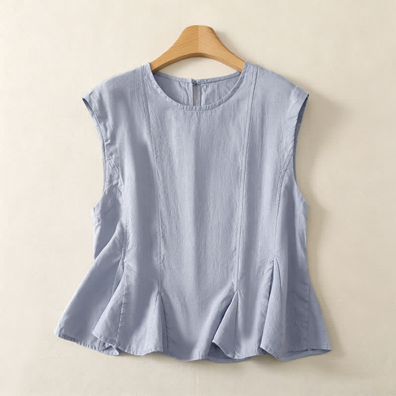 Buddha Stones Sommerliches, lässig-elegantes Tanktop für Damen, ärmellos - Hellstahlblau - US8-10, UK/AU12-14, EU40-42 (2XL) - image 0