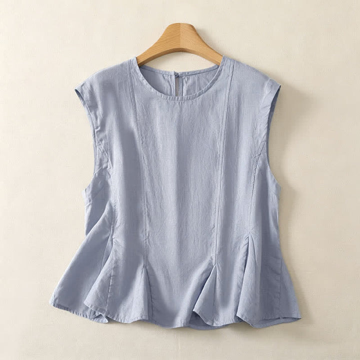 Buddha Stones Sommerliches, lässig-elegantes Tanktop für Damen, ärmellos - Hellstahlblau - US8-10, UK/AU12-14, EU40-42 (2XL) - image 0