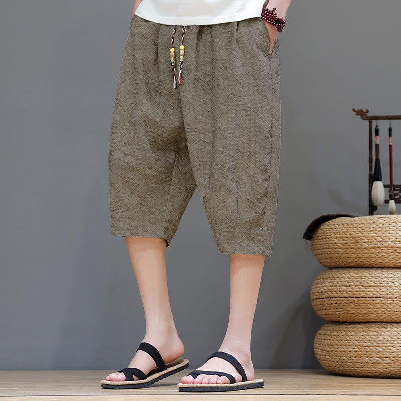 Buddha Stones Lässige Boho-Herrenshorts mit Kordelzug und Tasche - image 2