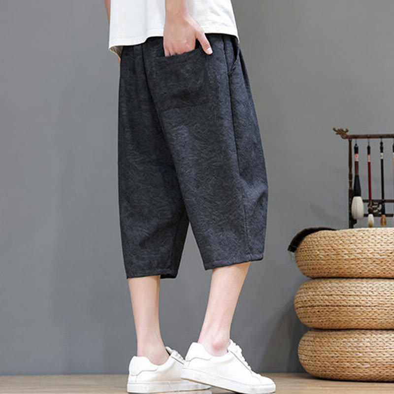 Buddha Stones Lässige Boho-Herrenshorts mit Kordelzug und Tasche - image 11