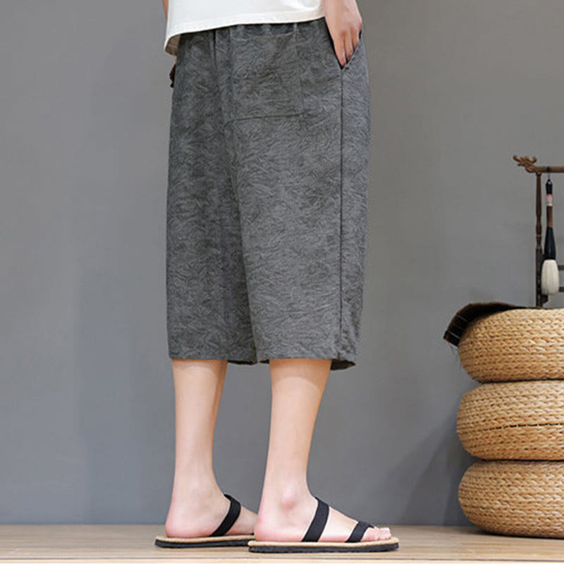 Buddha Stones Lässige Boho-Herrenshorts mit Kordelzug und Tasche - image 17