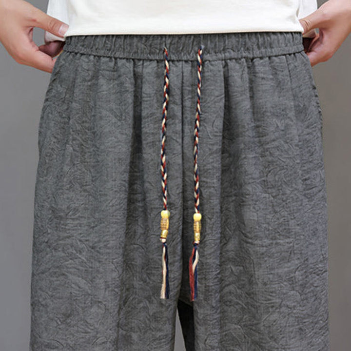 Buddha Stones Lässige Boho-Herrenshorts mit Kordelzug und Tasche - image 20