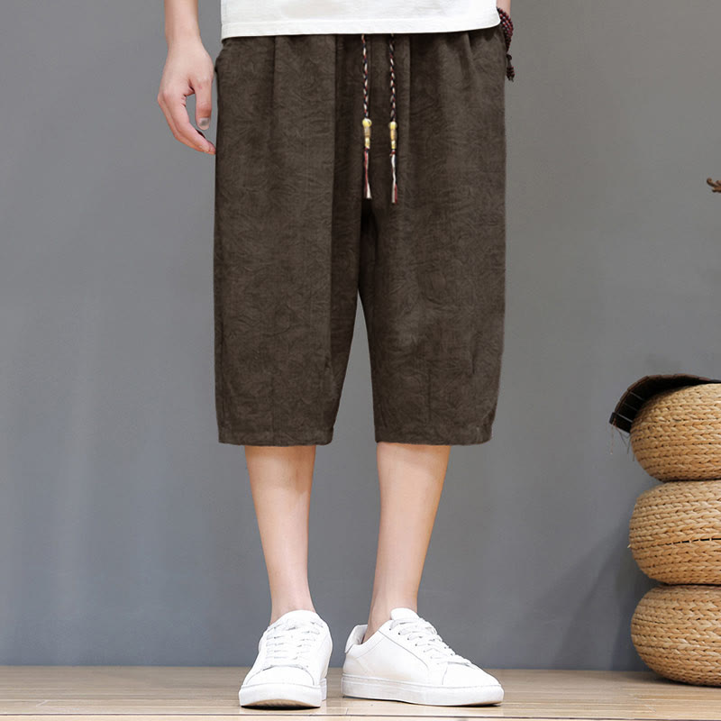Buddha Stones Lässige Boho-Herrenshorts mit Kordelzug und Tasche - Sienna - US/UK/AU48, EU58 (6XL) - image 24