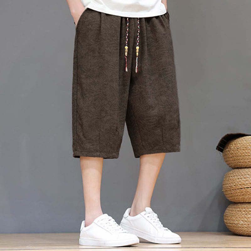 Buddha Stones Lässige Boho-Herrenshorts mit Kordelzug und Tasche - image 25