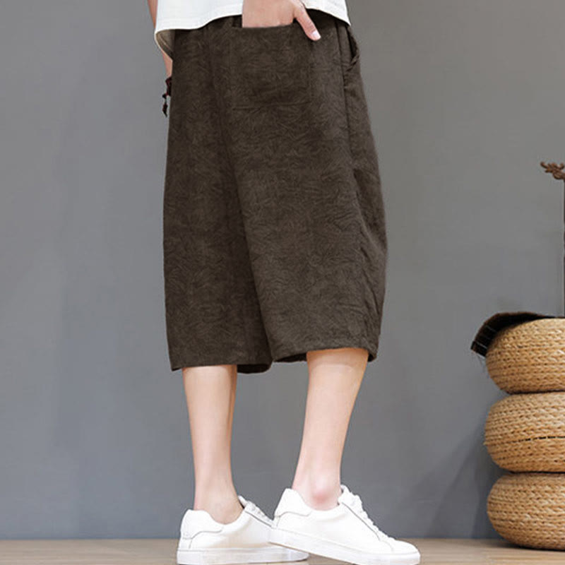 Buddha Stones Lässige Boho-Herrenshorts mit Kordelzug und Tasche - image 27