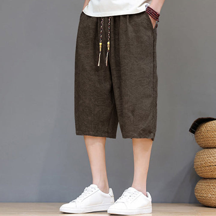 Buddha Stones Lässige Boho-Herrenshorts mit Kordelzug und Tasche - image 26