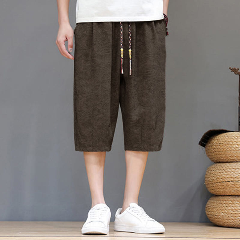 Buddha Stones Lässige Boho-Herrenshorts mit Kordelzug und Tasche - image 31
