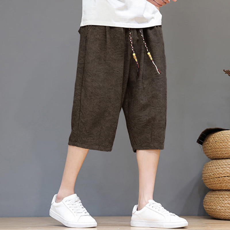Buddha Stones Lässige Boho-Herrenshorts mit Kordelzug und Tasche - image 28