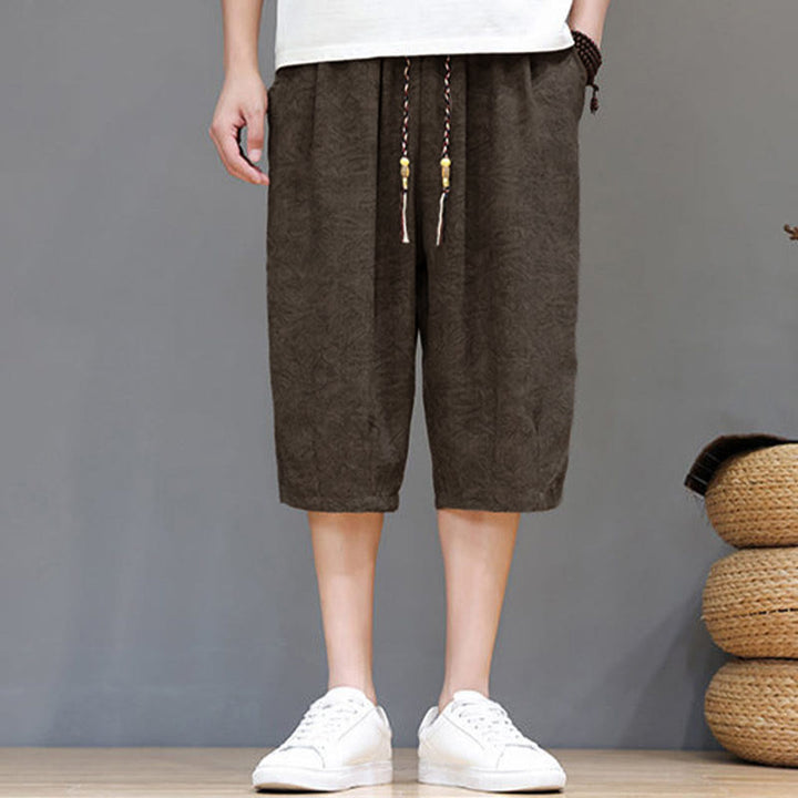 Buddha Stones Lässige Boho-Herrenshorts mit Kordelzug und Tasche - image 30