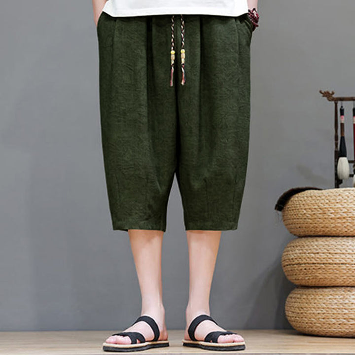 Buddha Stones Lässige Boho-Herrenshorts mit Kordelzug und Tasche - image 38