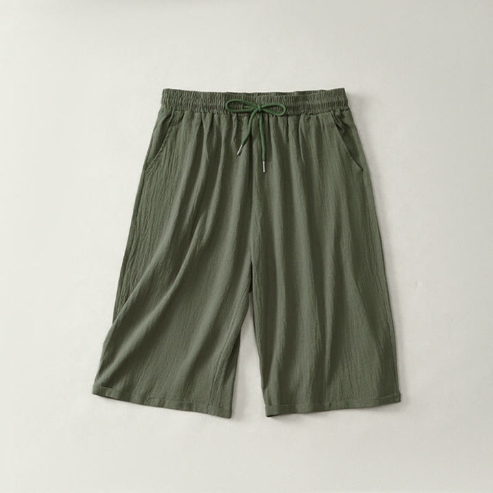 Buddha Stones Sommer-Freizeit-Bermuda-Shorts mit Kordelzug, einfarbig, Damen-Gerade-Bein-Hose mit Taschen - Dunkelolivgrün - US14, UK/AU18, EU46 (3XL) - image 7