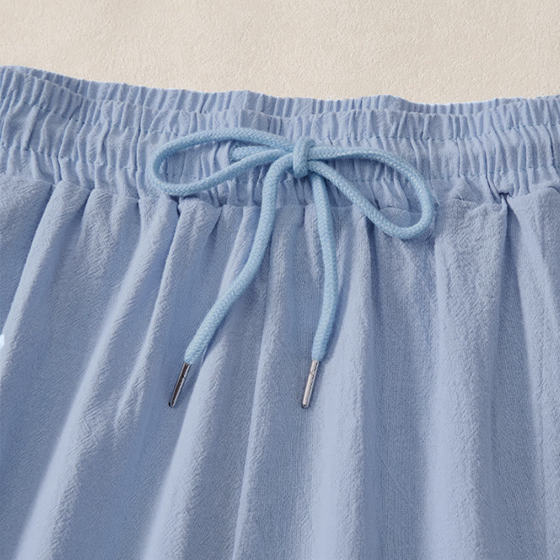 Buddha Stones Sommer-Freizeit-Bermuda-Shorts mit Kordelzug, einfarbig, Damen-Gerade-Bein-Hose mit Taschen - image 18