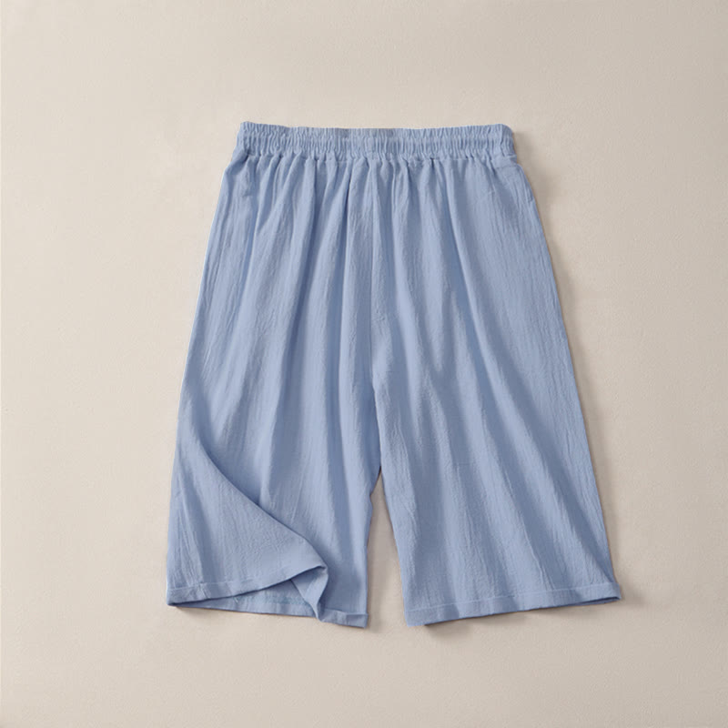 Buddha Stones Sommer-Freizeit-Bermuda-Shorts mit Kordelzug, einfarbig, Damen-Gerade-Bein-Hose mit Taschen - image 16