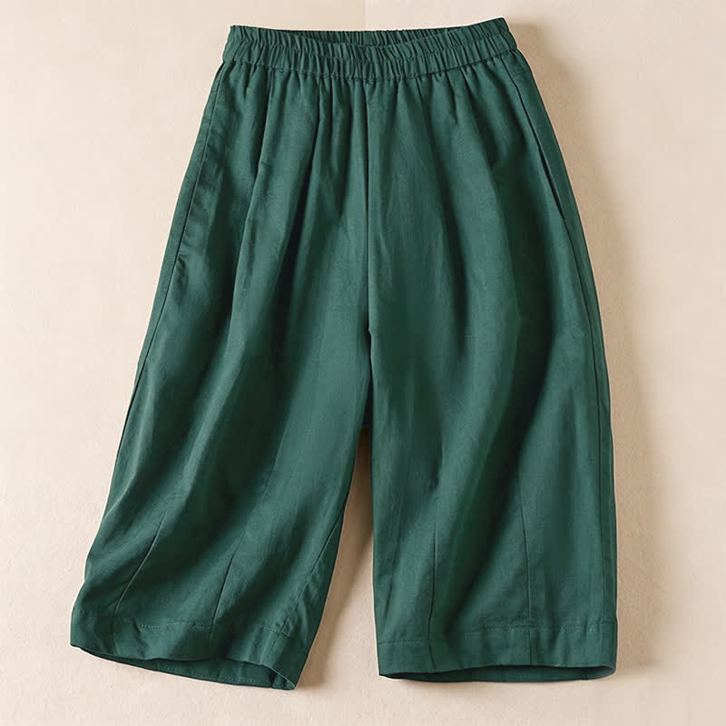 Buddha Stones Lässige, minimalistische Bermuda-Shorts für Damen mit Taschen – ideal für den Sommer - Dunkelcyan - US12, UK/AU16, EU44 (3XL) - image 17