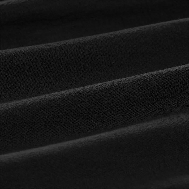 Buddha Stones Damenhose aus Baumwoll-Leinen-Mischgewebe mit minimalistischem Kontrastbesatz, elastischem Bund und Taschen - image 10