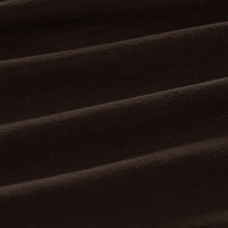 Buddha Stones Damenhose aus Baumwoll-Leinen-Mischgewebe mit minimalistischem Kontrastbesatz, elastischem Bund und Taschen - image 16