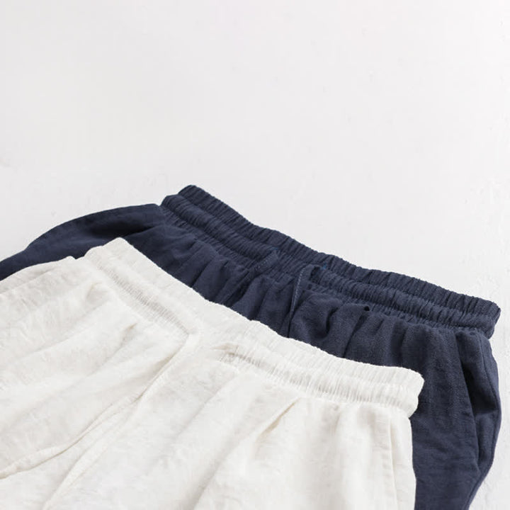 Buddha Stones Lässige, minimalistische Herren-Shorts mit Kordelzug und Tasche für den Sommer. - image 13