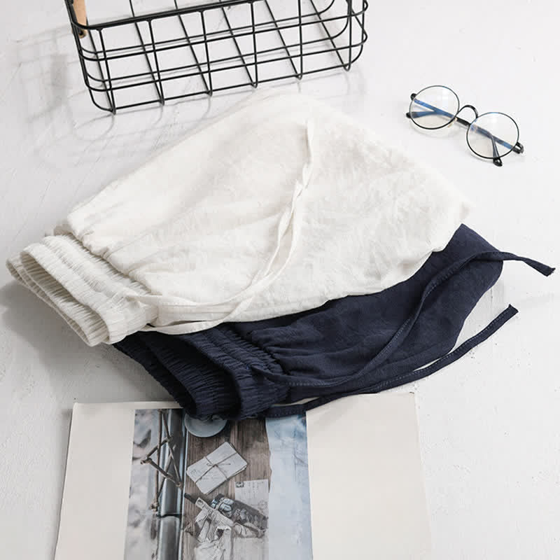 Buddha Stones Lässige, minimalistische Herren-Shorts mit Kordelzug und Tasche für den Sommer. - image 12