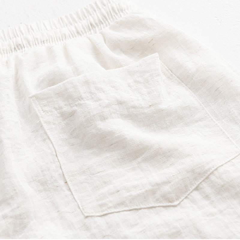 Buddha Stones Lässige, minimalistische Herren-Shorts mit Kordelzug und Tasche für den Sommer. - image 10