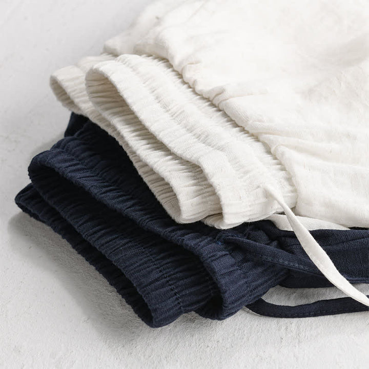 Buddha Stones Lässige, minimalistische Herren-Shorts mit Kordelzug und Tasche für den Sommer. - image 14