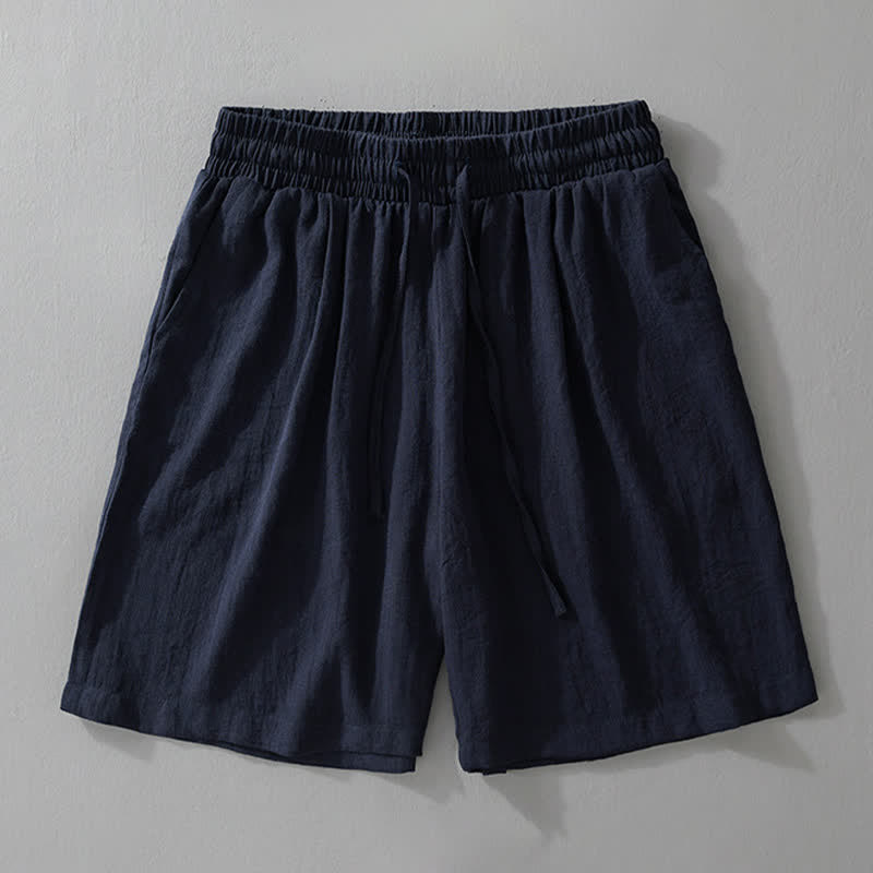 Buddha Stones Lässige, minimalistische Herren-Shorts mit Kordelzug und Tasche für den Sommer. - image 1
