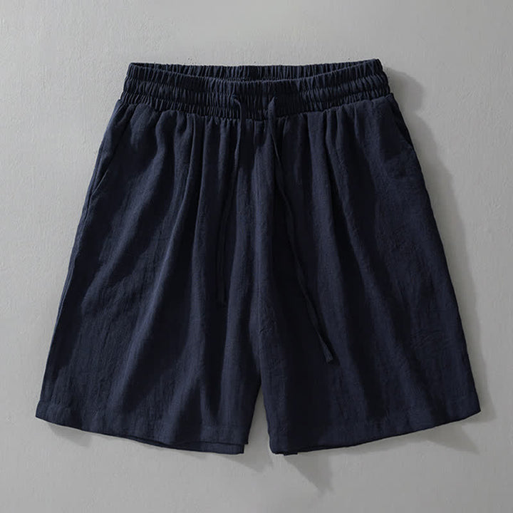 Buddha Stones Lässige, minimalistische Herren-Shorts mit Kordelzug und Tasche für den Sommer. - image 1
