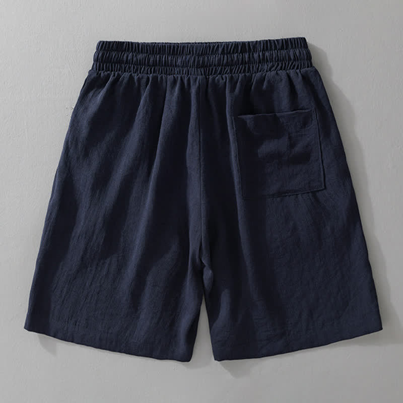Buddha Stones Lässige, minimalistische Herren-Shorts mit Kordelzug und Tasche für den Sommer. - image 2