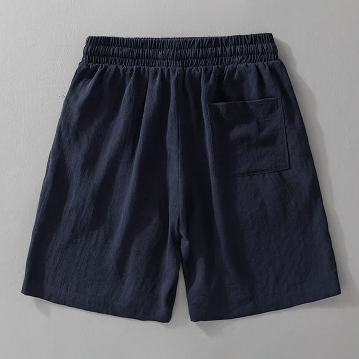 Buddha Stones Lässige, minimalistische Herren-Shorts mit Kordelzug und Tasche für den Sommer. - image 2