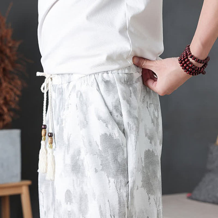 Buddha Stones Lässige, minimalistische Herren-Shorts mit Kordelzug und Tasche für den Sommer. - image 31