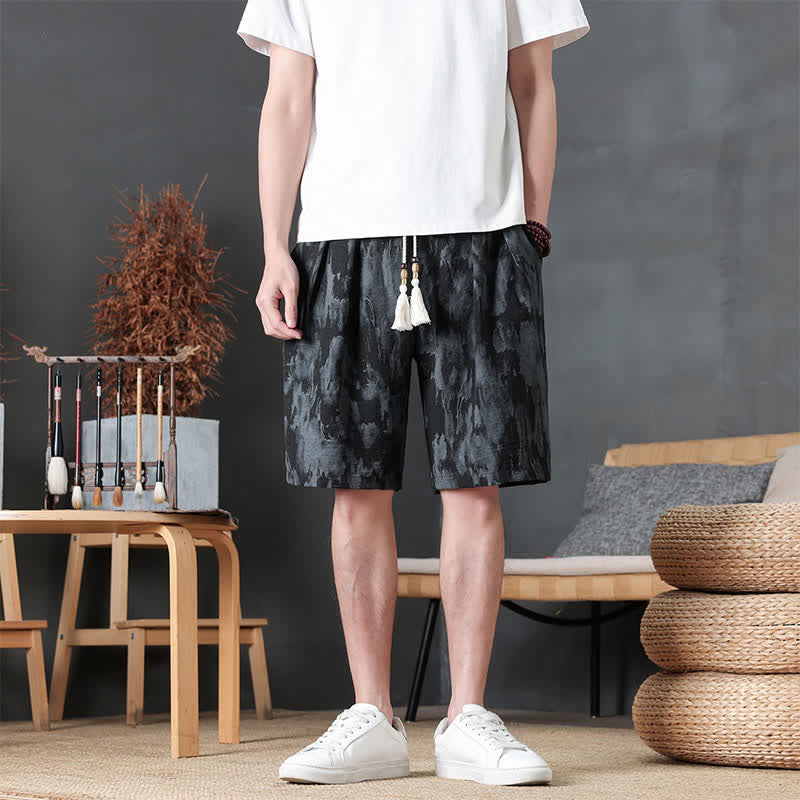 Buddha Stones Lässige, minimalistische Herren-Shorts mit Kordelzug und Tasche für den Sommer. - Schwarz - US/UK/AU46, EU56 (5XL) - image 16