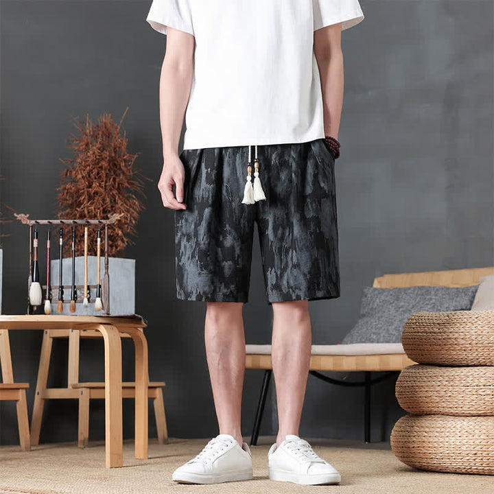 Buddha Stones Lässige, minimalistische Herren-Shorts mit Kordelzug und Tasche für den Sommer. - Schwarz - US/UK/AU46, EU56 (5XL) - image 16
