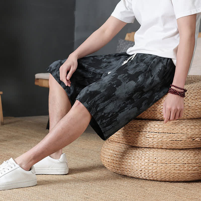 Buddha Stones Lässige, minimalistische Herren-Shorts mit Kordelzug und Tasche für den Sommer. - image 23