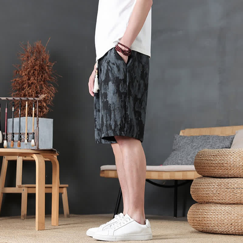 Buddha Stones Lässige, minimalistische Herren-Shorts mit Kordelzug und Tasche für den Sommer. - image 19