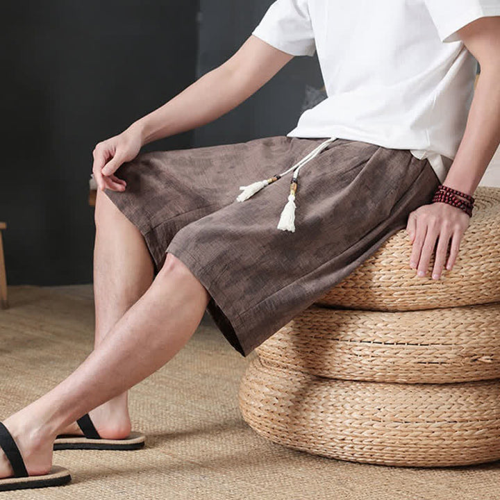 Buddha Stones Lässige, minimalistische Herren-Shorts mit Kordelzug und Tasche für den Sommer. - image 15
