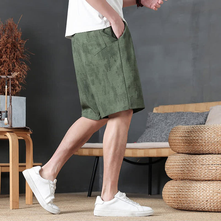 Buddha Stones Lässige, minimalistische Herren-Shorts mit Kordelzug und Tasche für den Sommer. - image 4