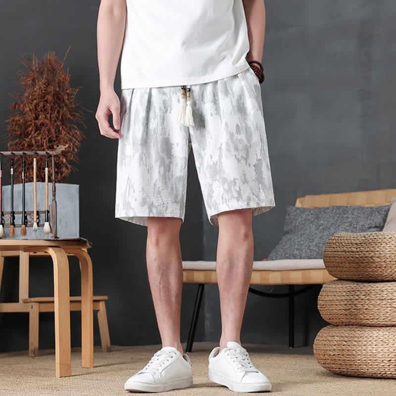 Buddha Stones Lässige, minimalistische Herren-Shorts mit Kordelzug und Tasche für den Sommer. - image 25