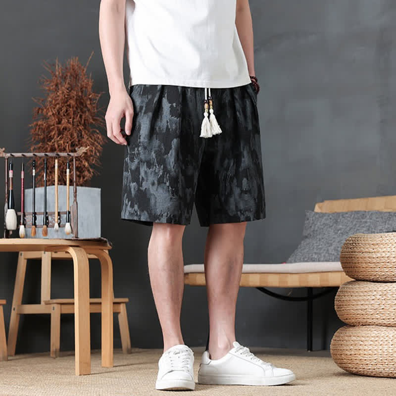 Buddha Stones Lässige, minimalistische Herren-Shorts mit Kordelzug und Tasche für den Sommer. - image 21