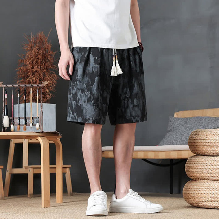 Buddha Stones Lässige, minimalistische Herren-Shorts mit Kordelzug und Tasche für den Sommer. - image 21