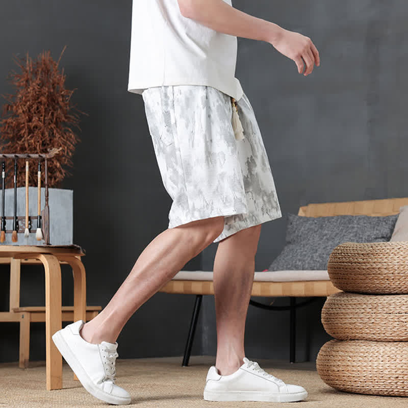 Buddha Stones Lässige, minimalistische Herren-Shorts mit Kordelzug und Tasche für den Sommer. - image 26