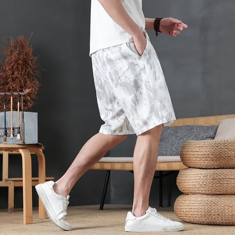 Buddha Stones Lässige, minimalistische Herren-Shorts mit Kordelzug und Tasche für den Sommer. - image 27