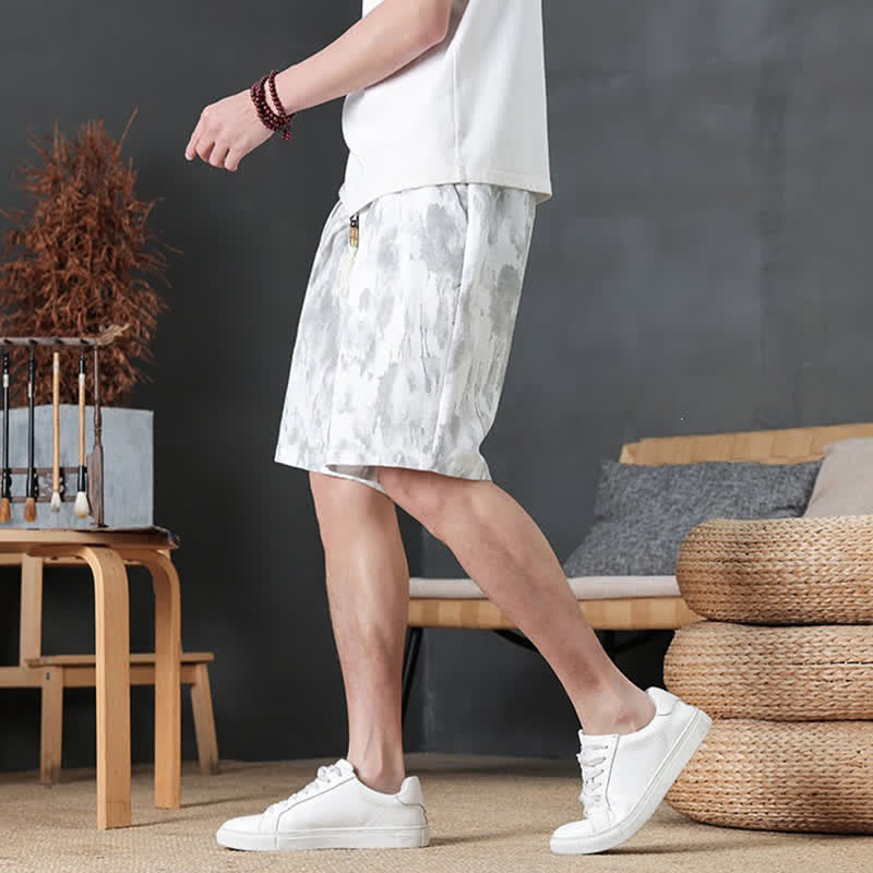 Buddha Stones Lässige, minimalistische Herren-Shorts mit Kordelzug und Tasche für den Sommer. - image 28