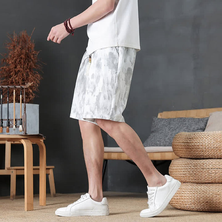 Buddha Stones Lässige, minimalistische Herren-Shorts mit Kordelzug und Tasche für den Sommer. - image 28