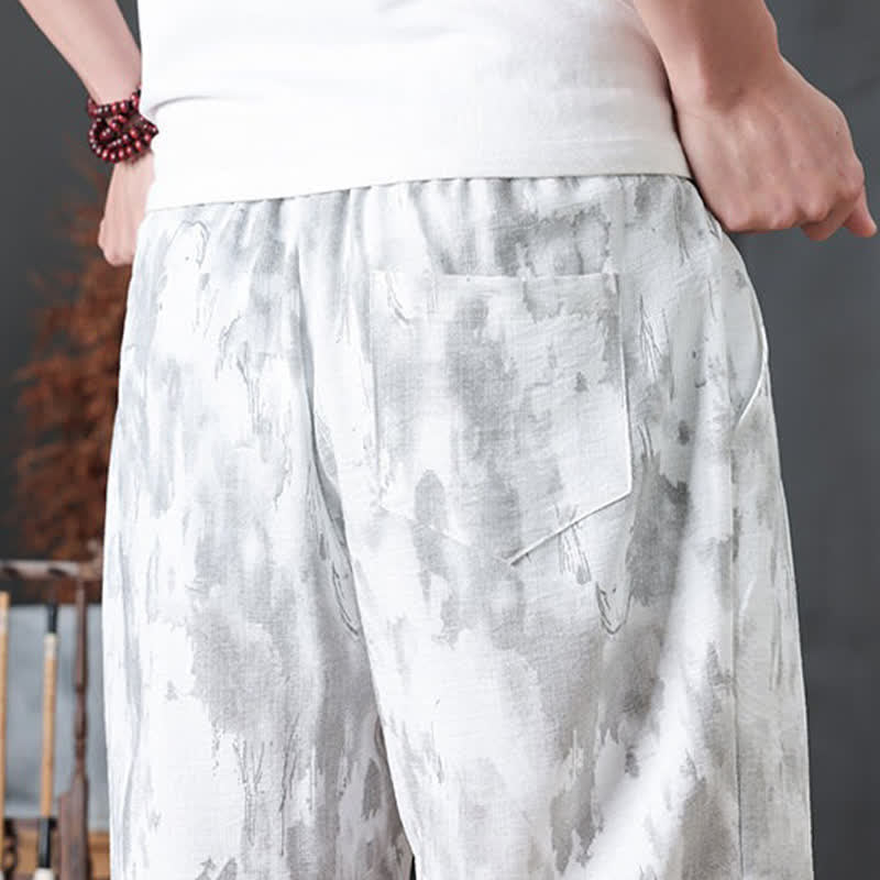 Buddha Stones Lässige, minimalistische Herren-Shorts mit Kordelzug und Tasche für den Sommer. - image 32