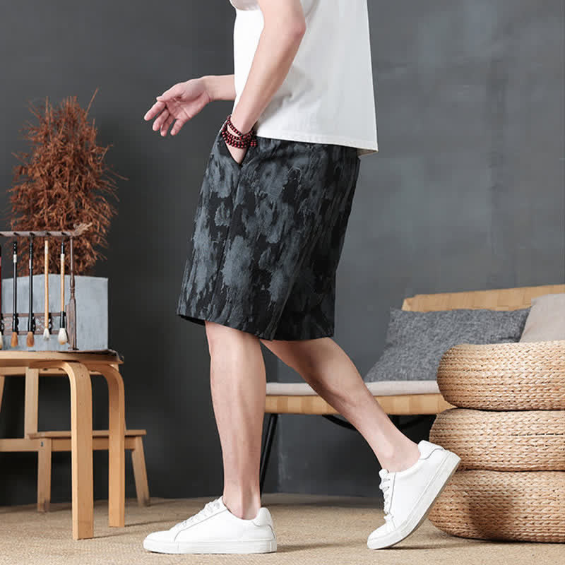Buddha Stones Lässige, minimalistische Herren-Shorts mit Kordelzug und Tasche für den Sommer. - image 22