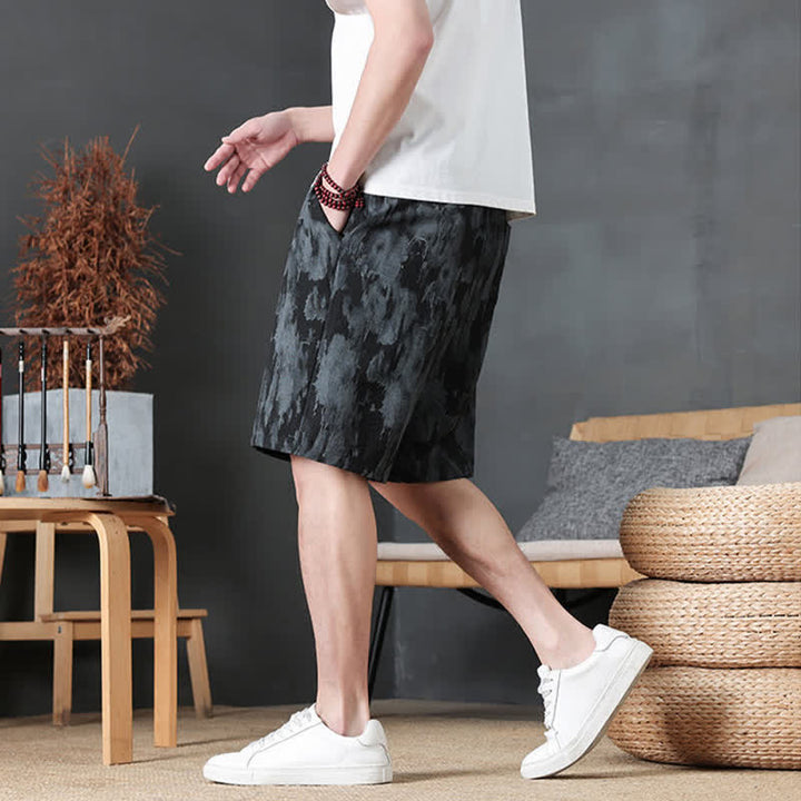 Buddha Stones Lässige, minimalistische Herren-Shorts mit Kordelzug und Tasche für den Sommer. - image 22