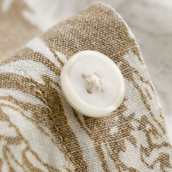 Buddha Stones Lässiges Sommerhemd mit Knopfleiste, Sonnenblumenmuster, kurzen Ärmeln und aufgesetzter Tasche für Herren. - image 9