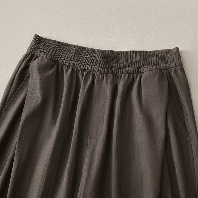 Buddha Stones Lässige, minimalistische Herren-Shorts mit Kordelzug und elastischem Bund, einfarbig, mit Tasche - image 20