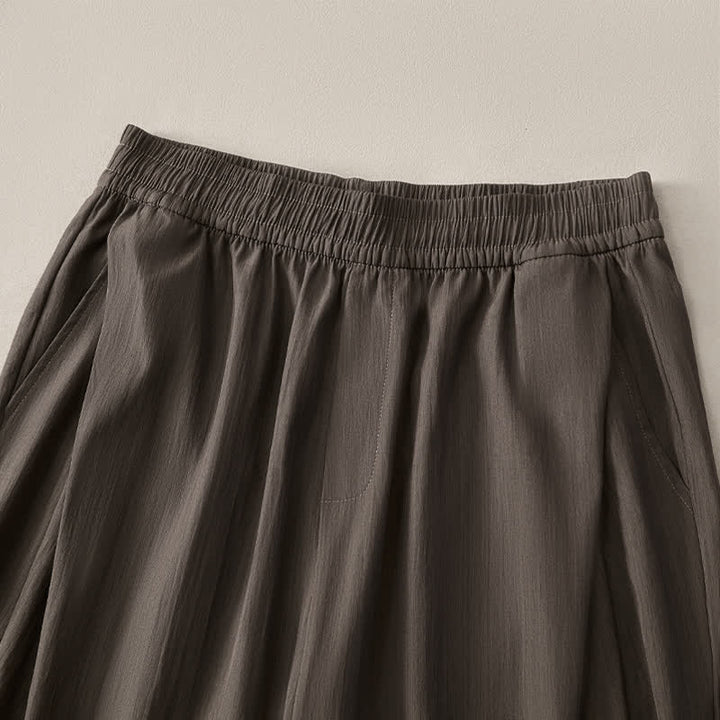 Buddha Stones Lässige, minimalistische Herren-Shorts mit Kordelzug und elastischem Bund, einfarbig, mit Tasche - image 20